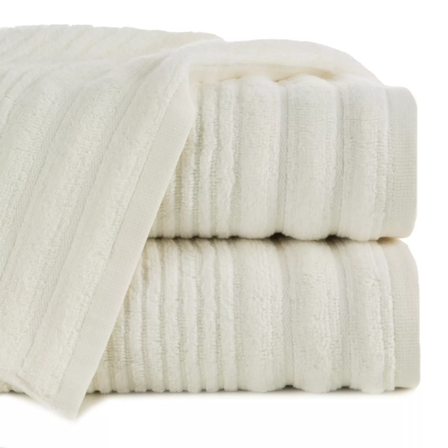 Ręcznik do rąk 30x50 cm bawełniany kolor kremowy w prążki 400 g/m2 SAMMY