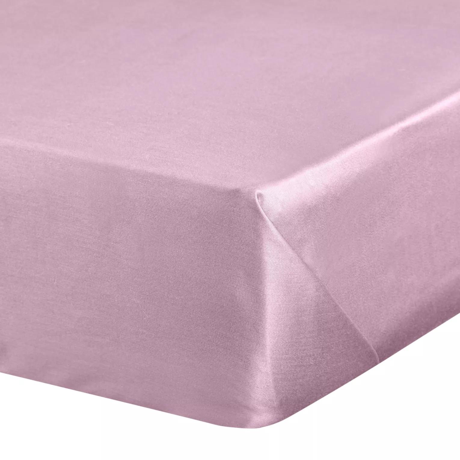 Prześcieradło gładkie bez gumki 180x210 cm z satyny bawełnianej kolor różowy 125 g/m2 NOVA