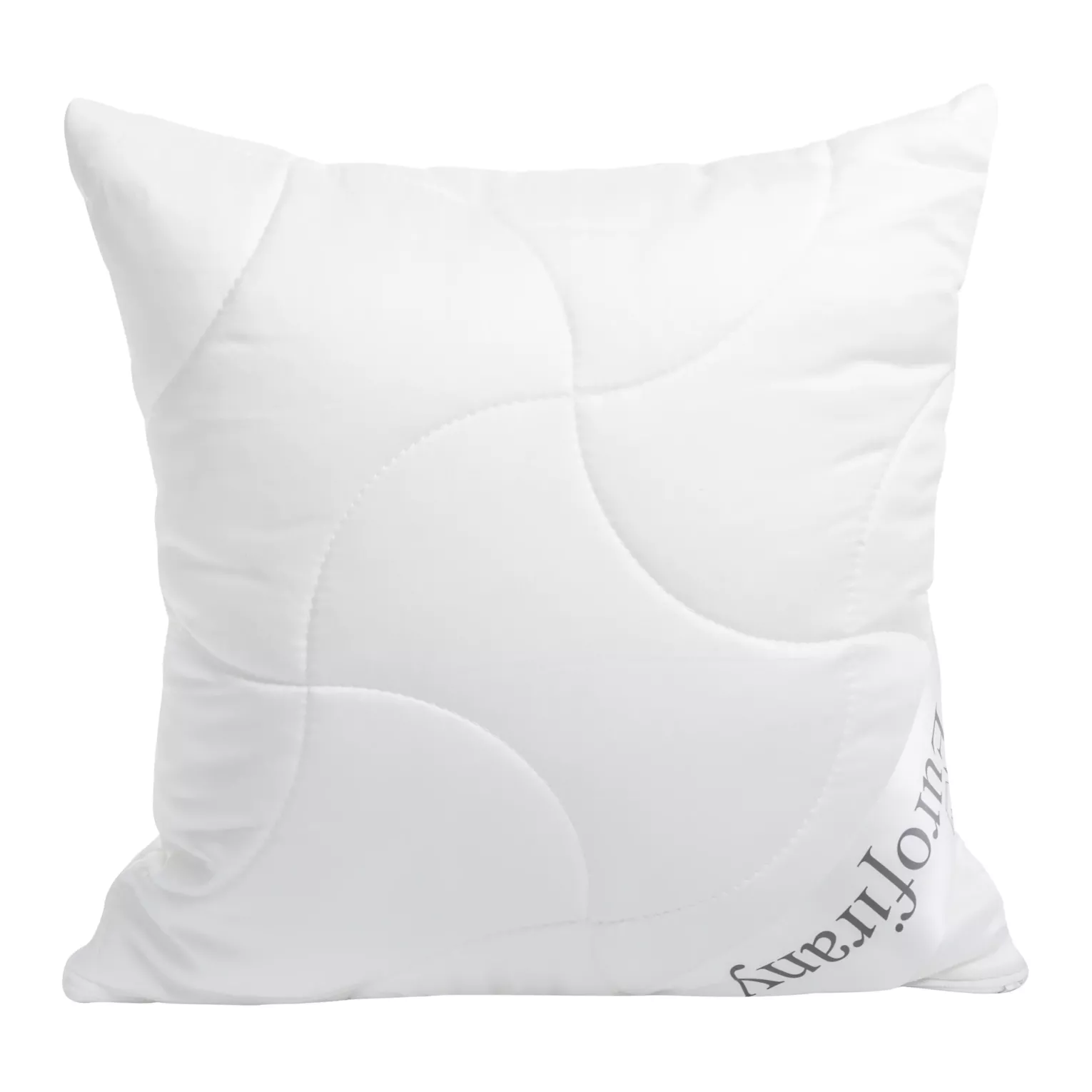 Poduszka 40 x 40 cm biała z wypełnieniem z lekkich kulek z włókna poliestrowego PLATINUM