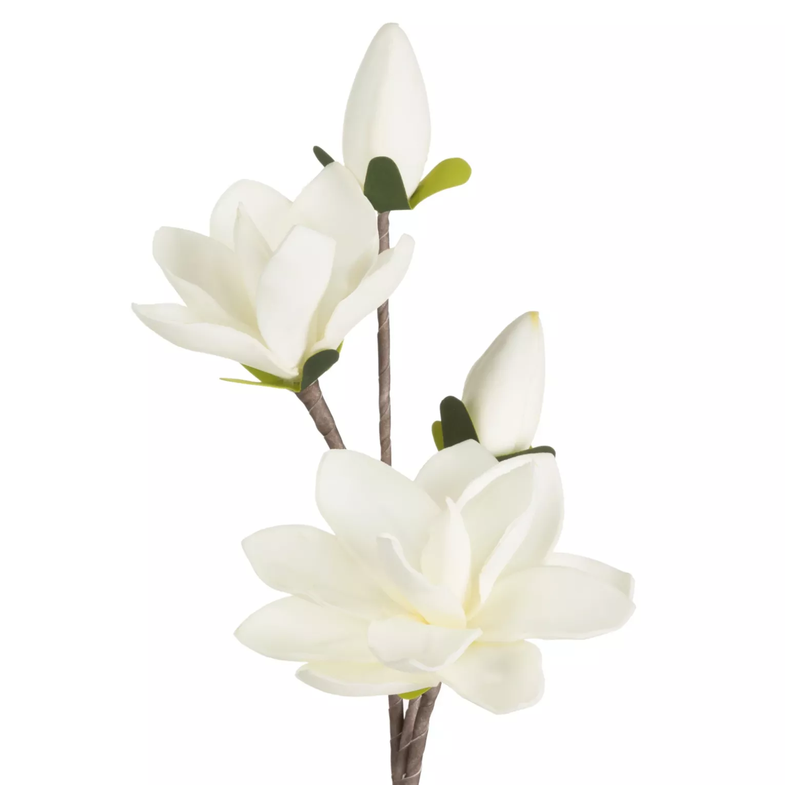 Kwiat sztuczny magnolii kremowy 59 cm