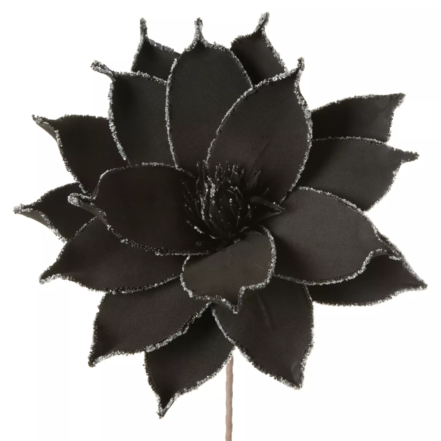 Kwiat sztuczny czarny z plastycznej pianki 78 cm