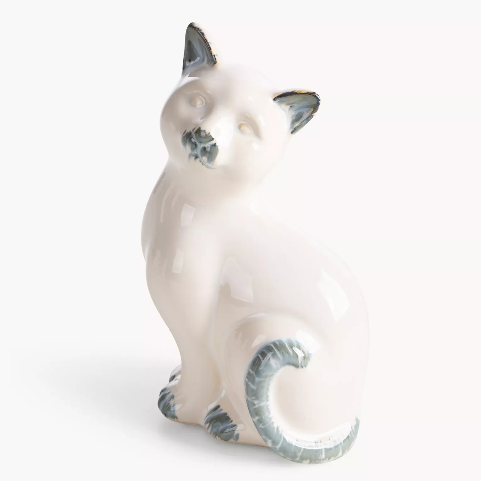 Figurka dekoracyjna kot kremowa 11x9x19 cm AVANI
