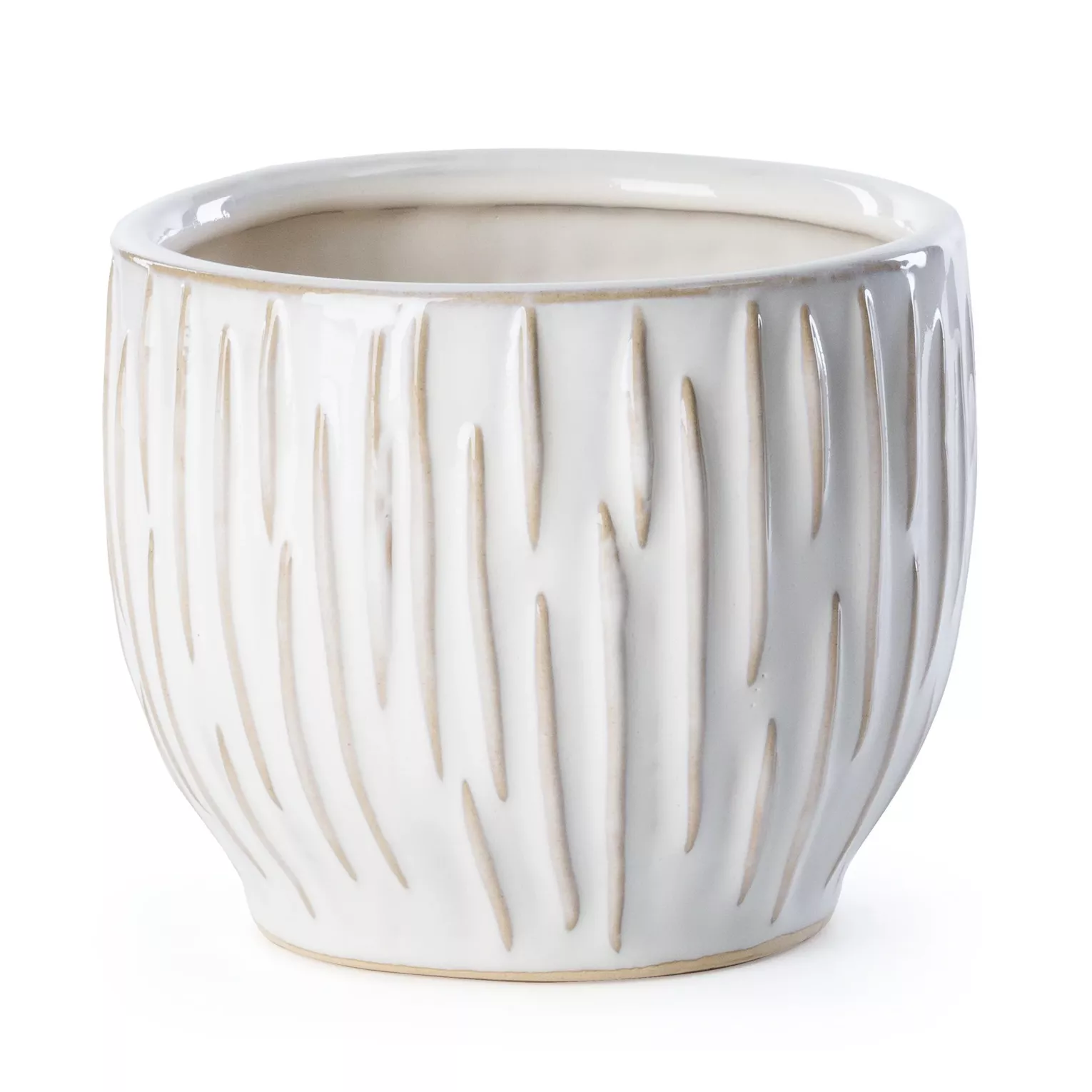 Osłonka ceramiczna na donicę ABA z nieregularnym wzorem