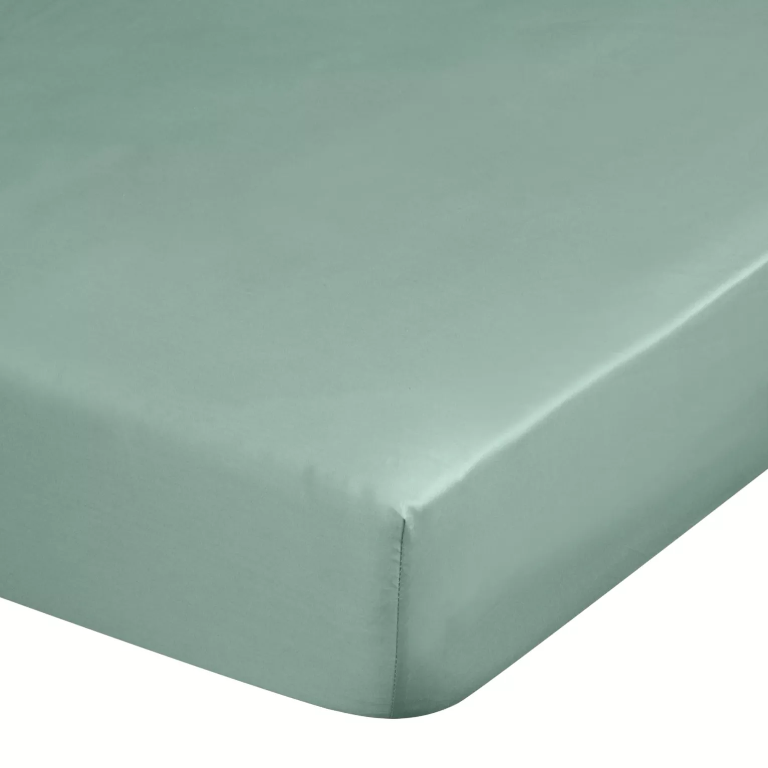 Prześcieradło gładkie z gumką 220x200 cm z satyny bawełnianej kolor miętowy 125 g/m2 NOVA 3