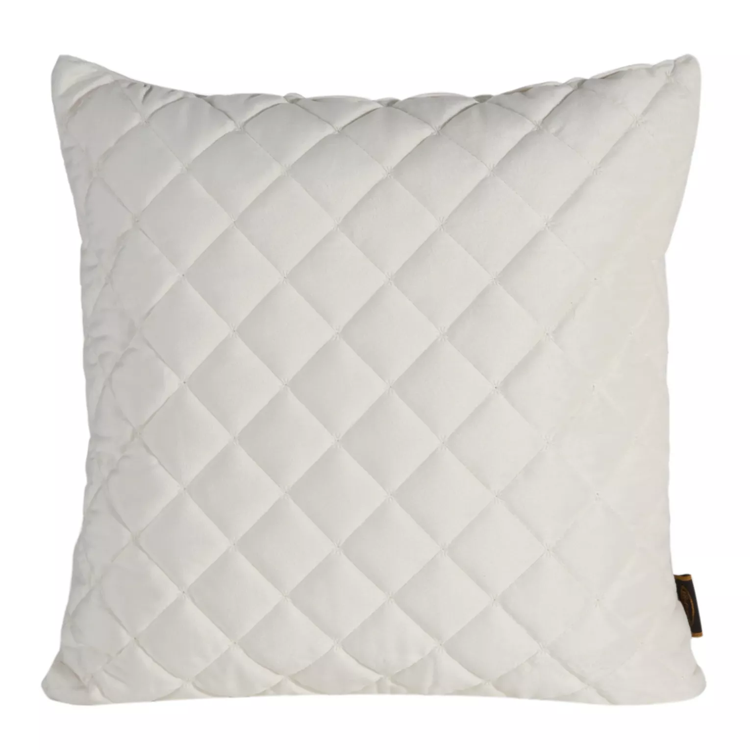 Poszewka na poduszkę 45x45 cm welwetowa kremowa pikowana metodą tradycyjnego szycia RIA 1 Eurofirany Premium