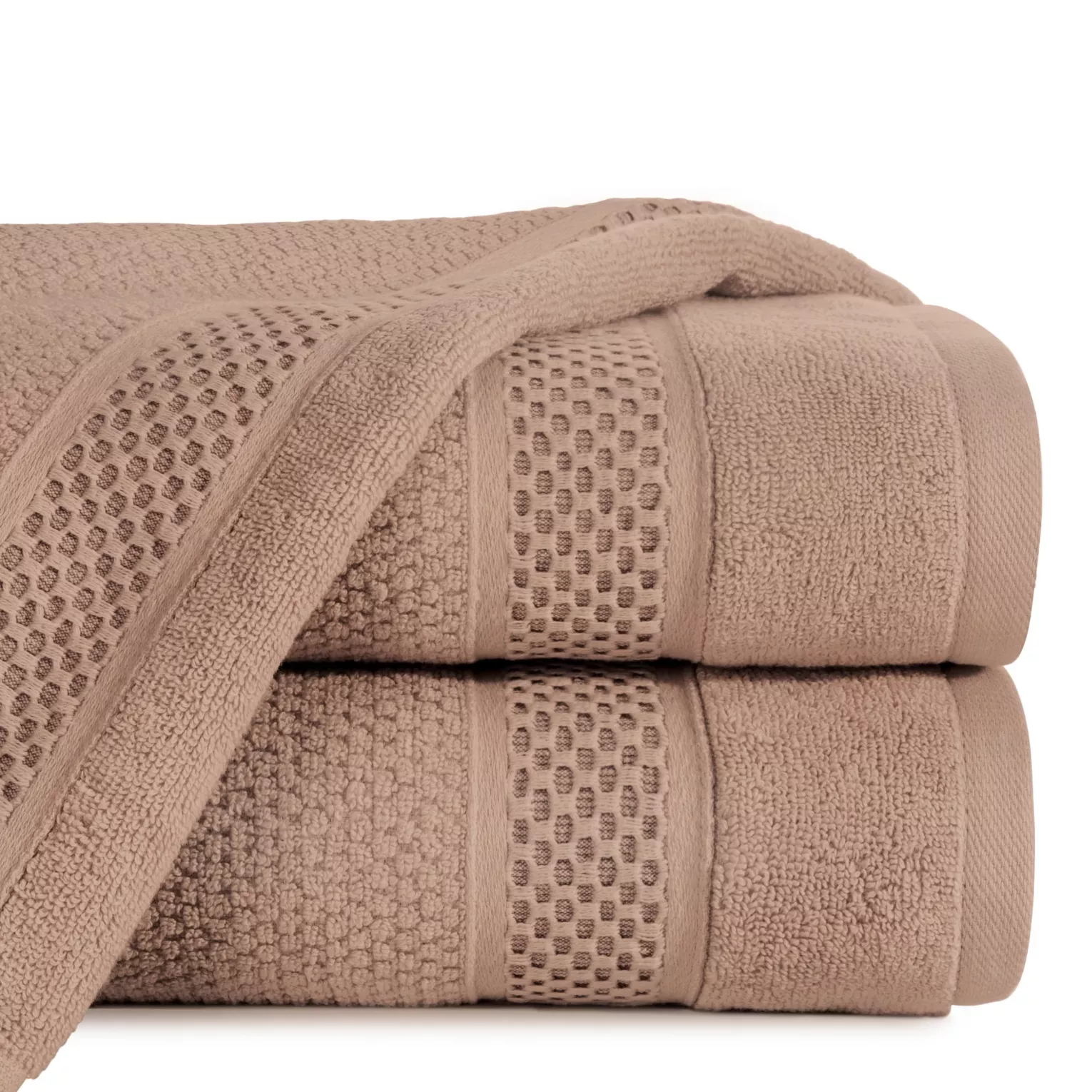 Ręcznik do rąk 30x50 cm bawełniany kolor ceglasty z żakardową bordiurą 500 g/m2 DANNY