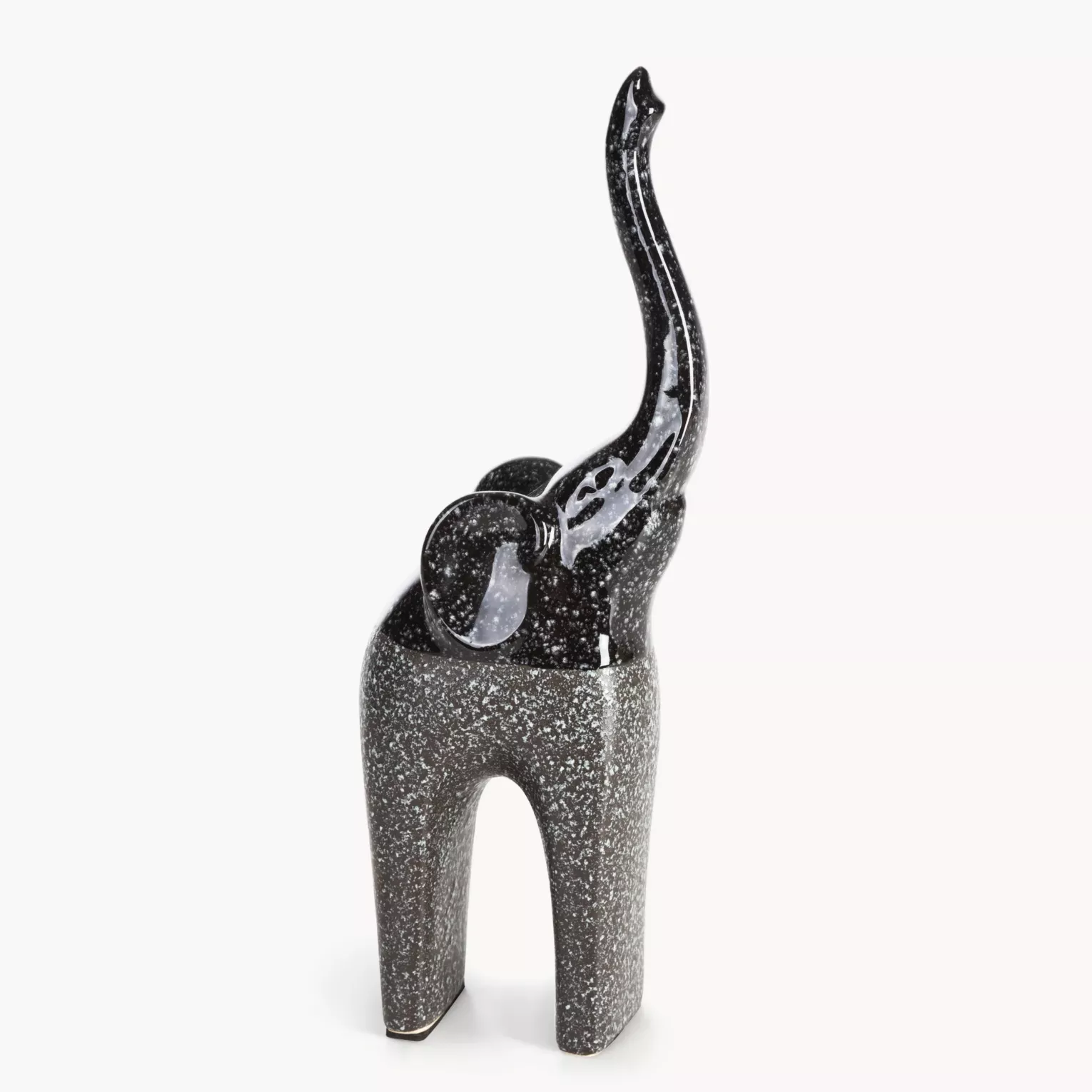 Figurka z glinki ceramicznej stalowa 11x7x30 cm  MANDI