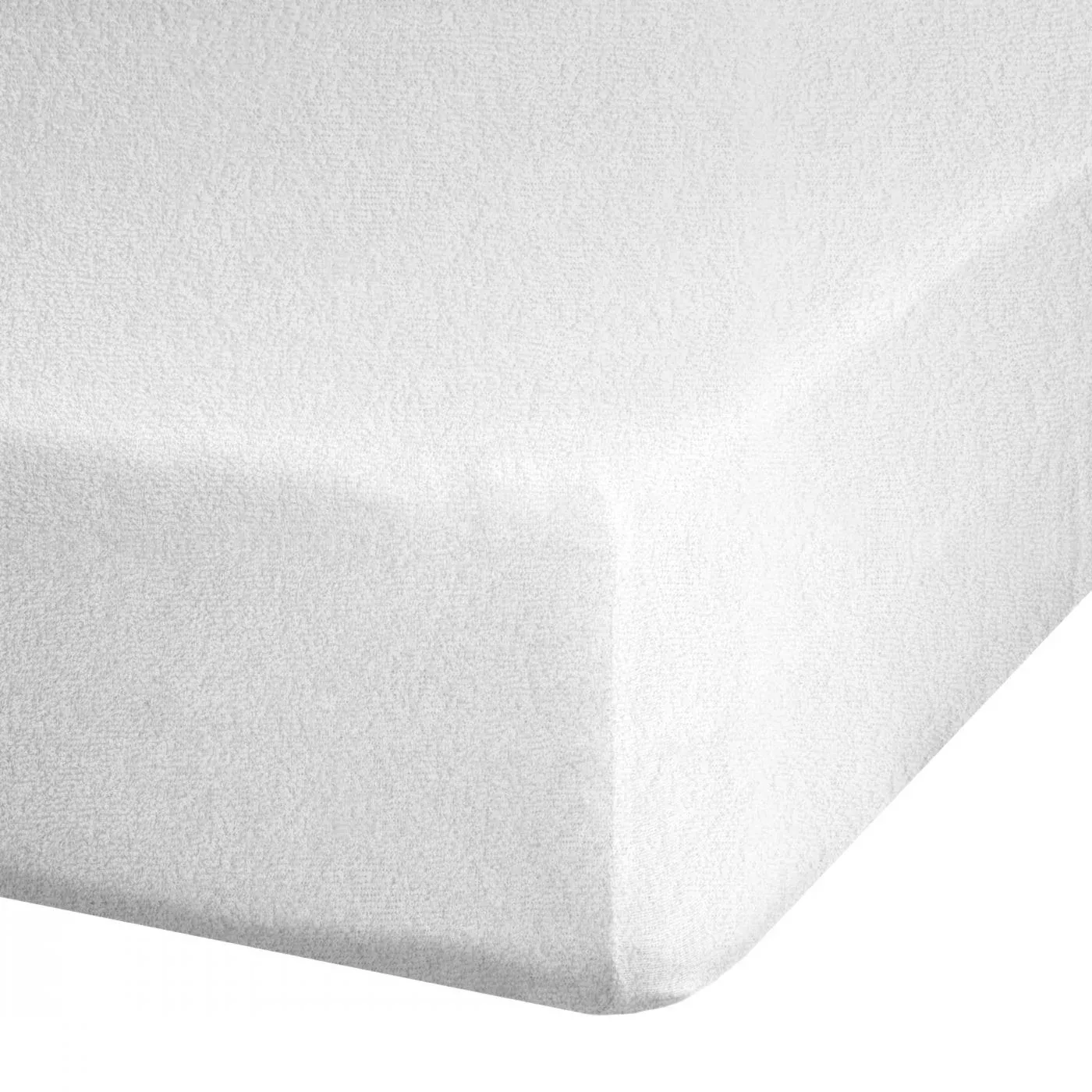Prześcieradło frotte z gumką 160x200 cm z bawełny kolor biały 170 g/m2 Design 91
