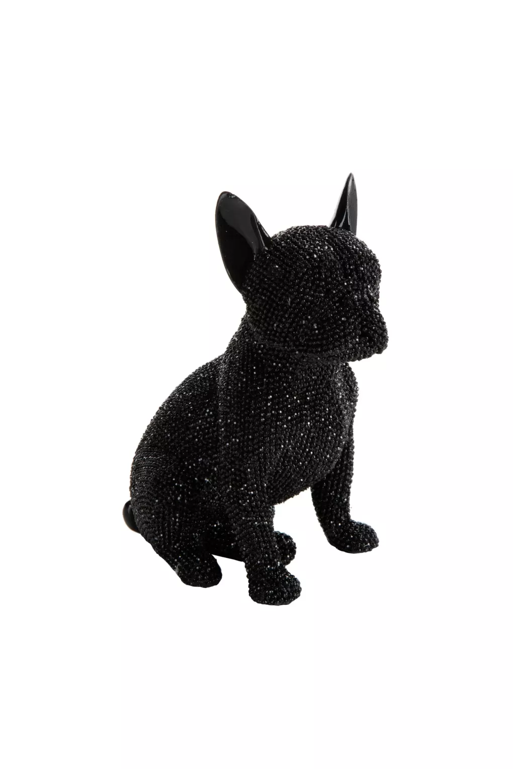 Figurka czarna pies o drobnym strukturalnym wzorze 13x9x17 cm  ELDO