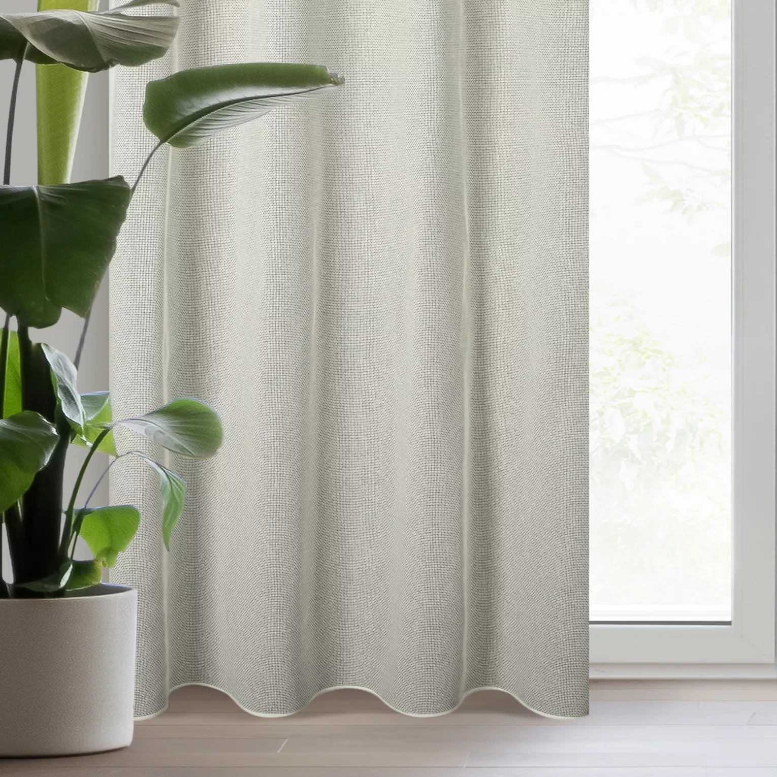 Firana naturalna z drobnej matowej siateczki 140x250 cm przelotka DARLA