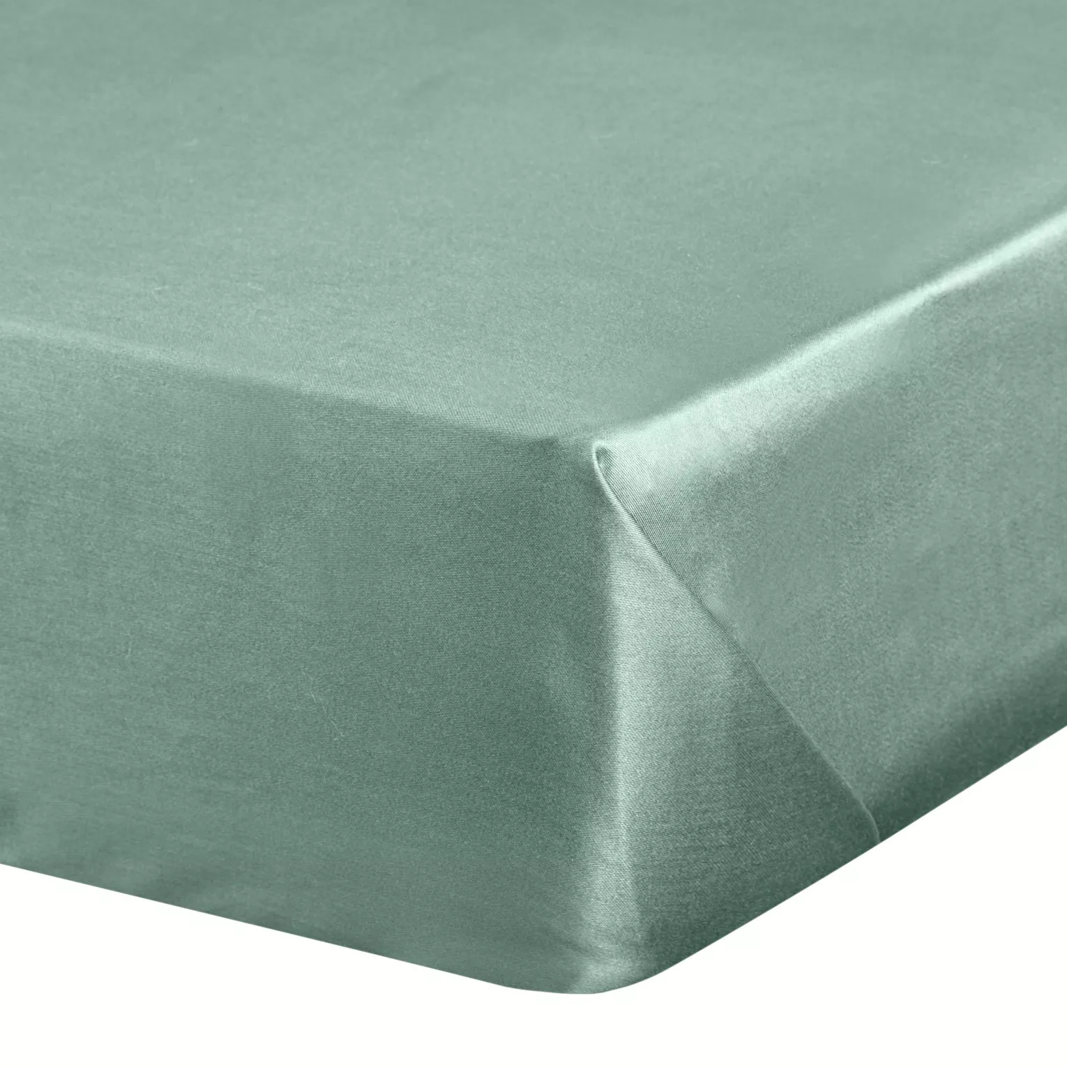 Prześcieradło bez gumki 160x210 cm z satyny bawełnianej kolor miętowy 125 g/m2 DINA Diva Line