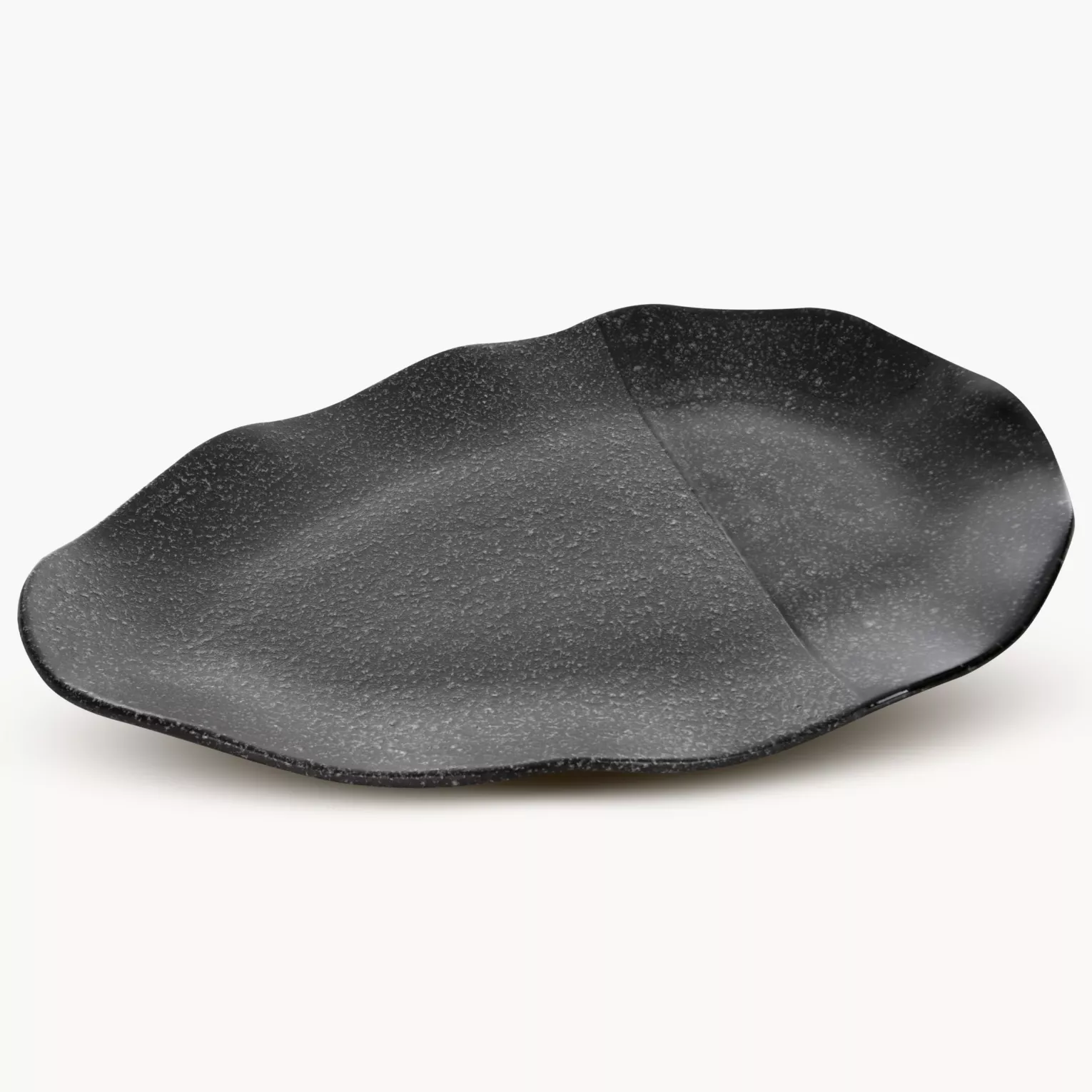 Patera ceramiczna dekoracyjna stalowa 41x26x4 cm  MANDI