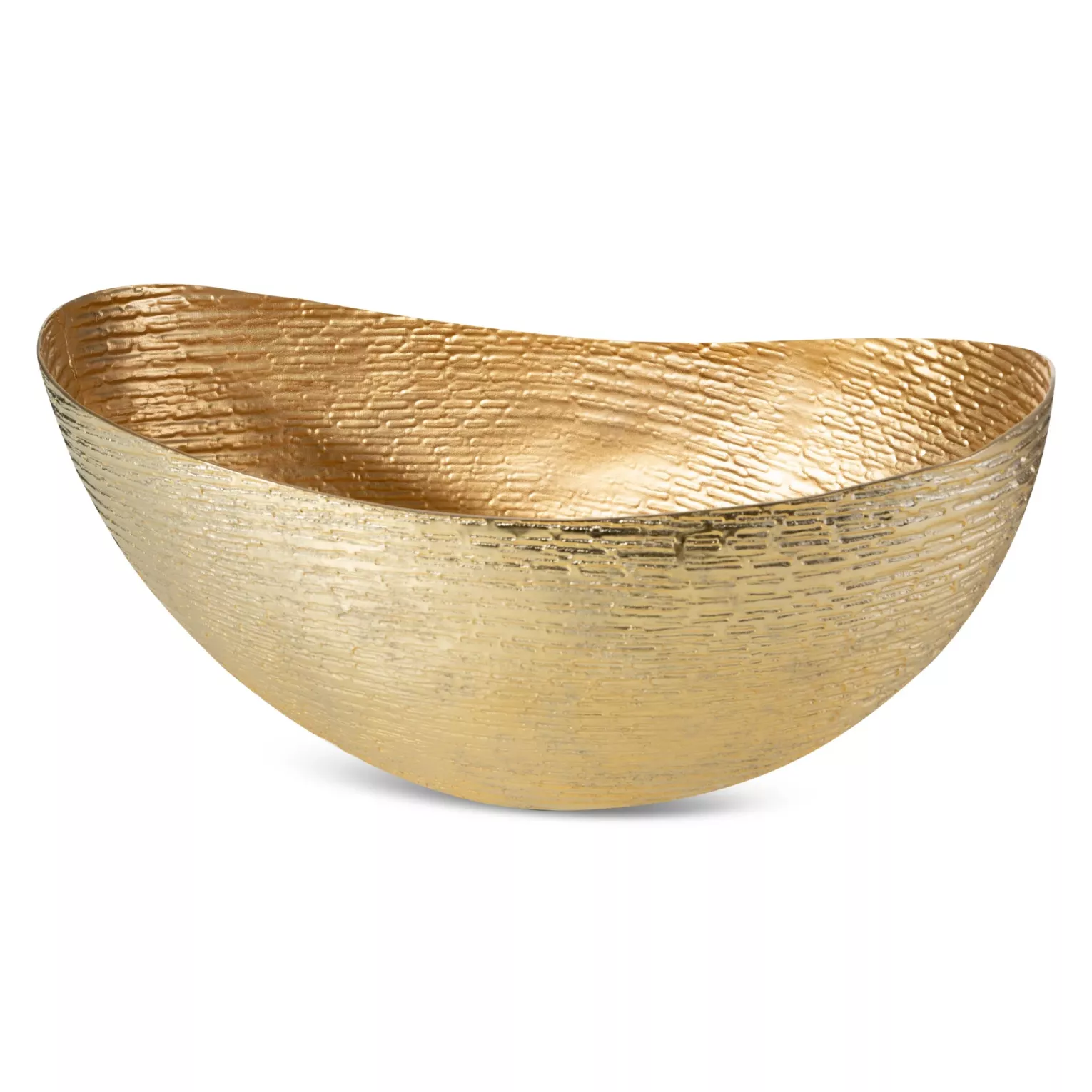 Misa metalowa złota  w prążki 45x22x22 cm PARI 3