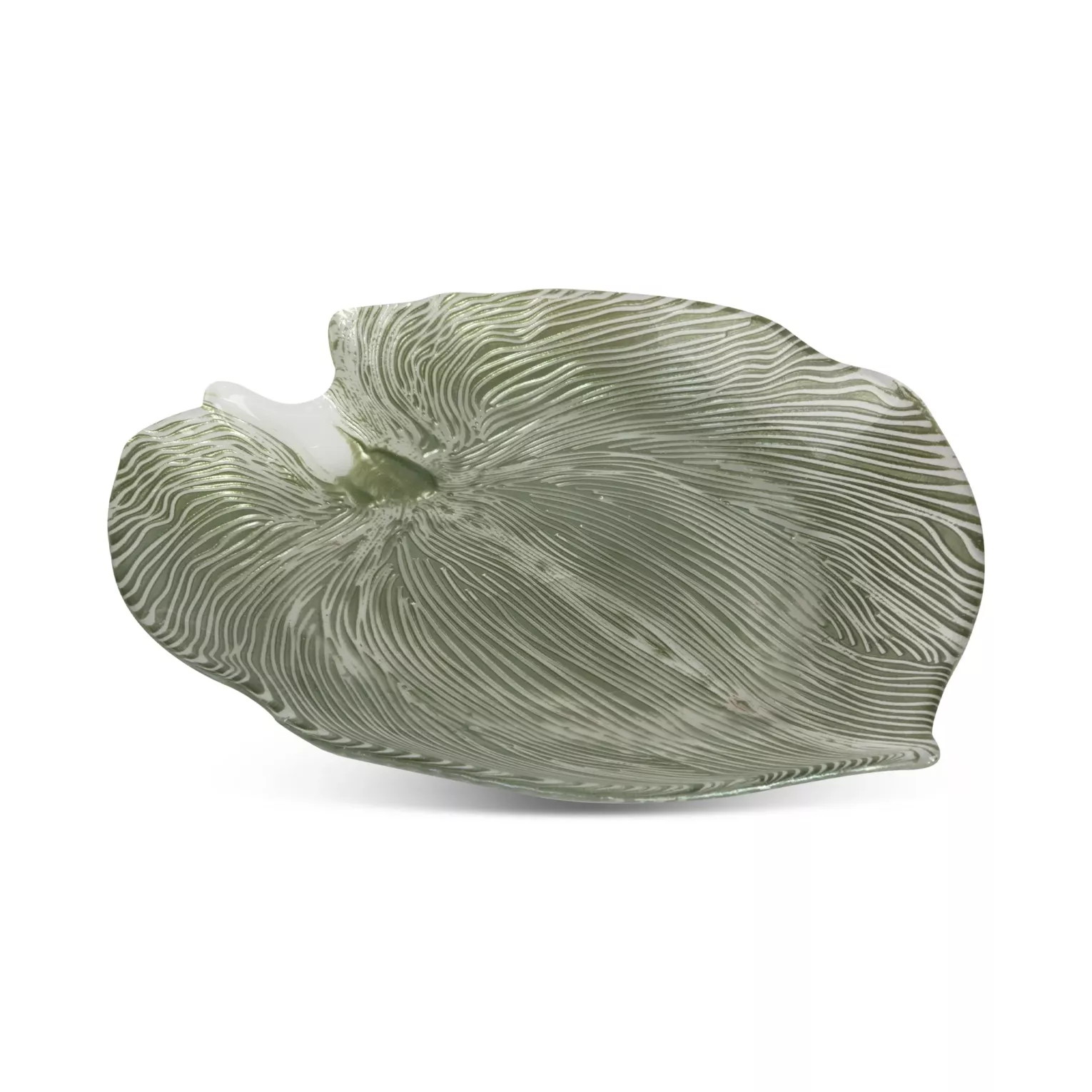 TERRA COLLECTION Patera MONTENEGRO ze szkła artystycznego w kształcie liścia