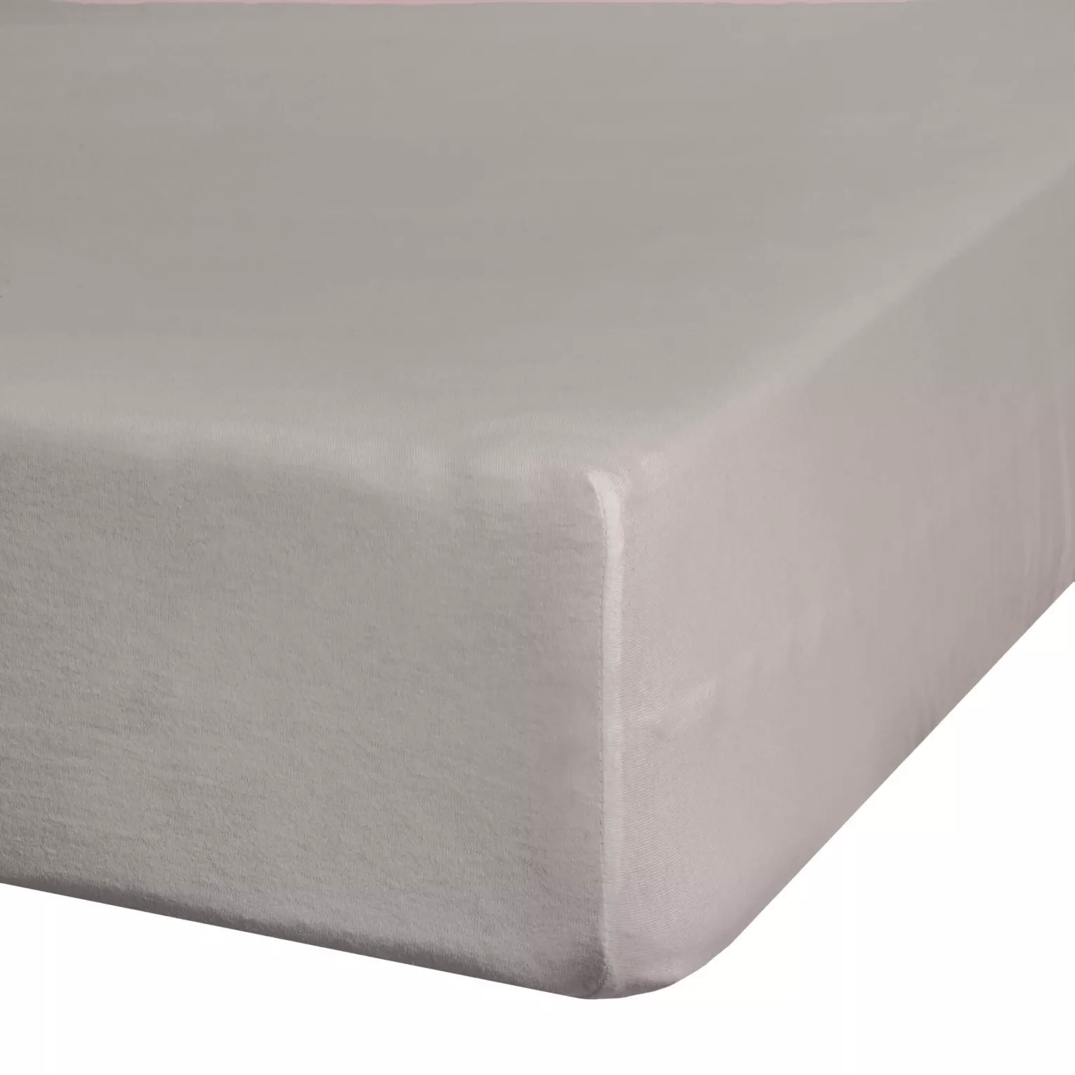 Prześcieradło jersey z gumką 160x200 cm z bawełny kolor jasnoszary 140 g/m2