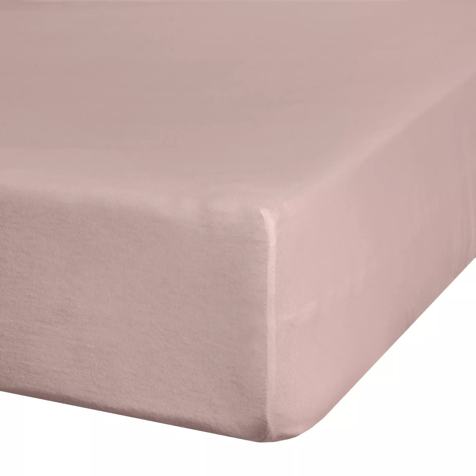 Prześcieradło jersey z gumką 120x200 cm z bawełny kolor pudrowy róż 140 g/m2