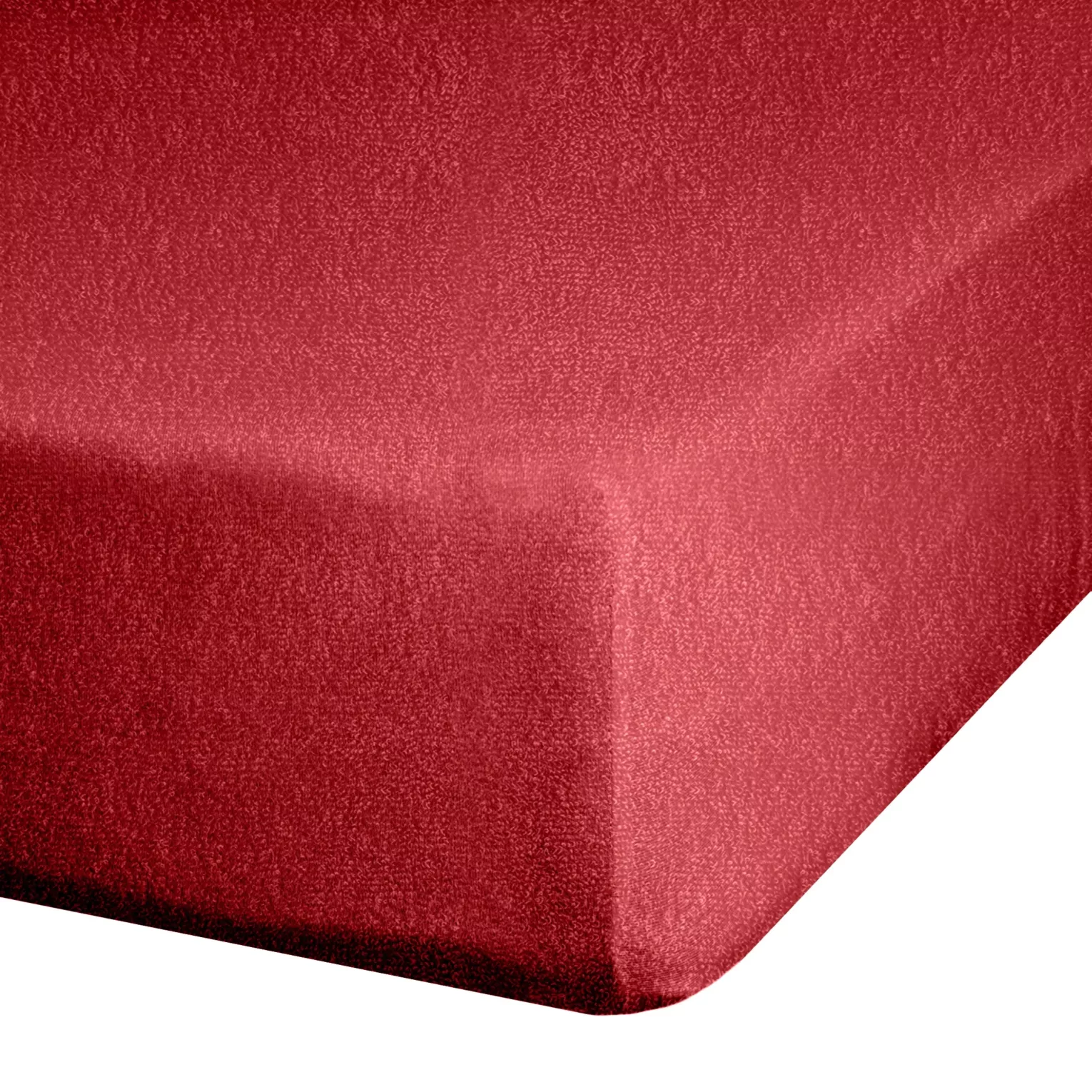 Prześcieradło frotte z gumką 160x200 cm z bawełny kolor czerwony 170 g/m2 Design 91