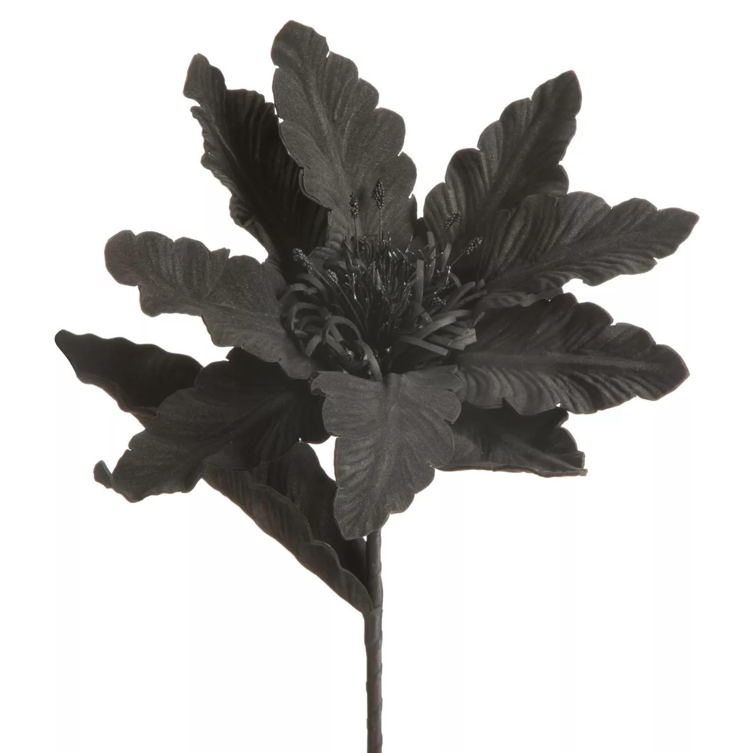 Kwiat sztuczny czarny z plastycznej pianki foamiran 64 cm