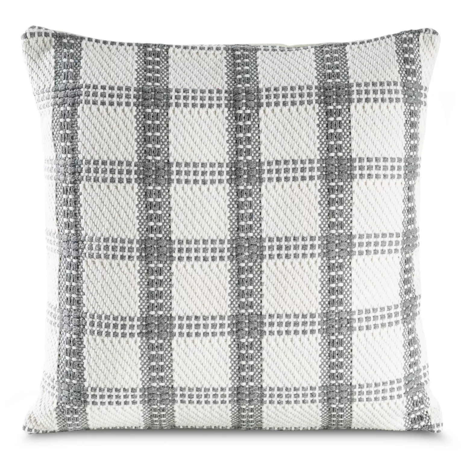 Poszewka na poduszkę 45x45 cm kremowo, srebrzysta z tkaniny strukturalnej BOHO