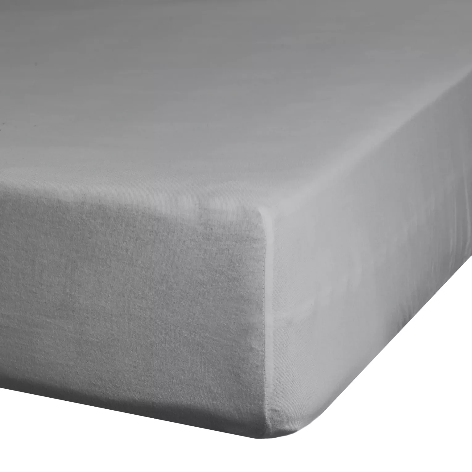 Prześcieradło gładkie z gumką 220x200 cm z satyny bawełnianej kolor stalowy 125 g/m2 NOVA 3