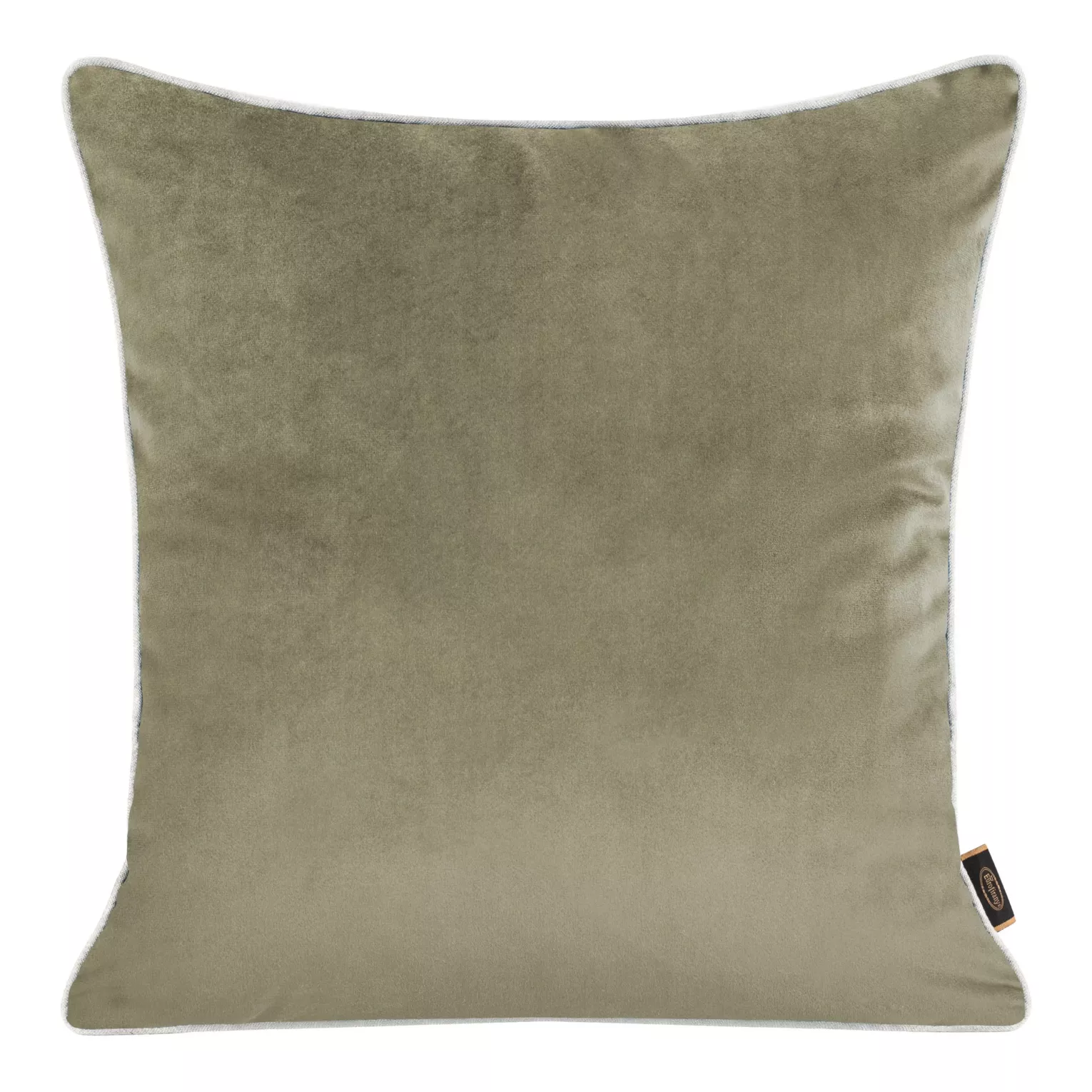Poszewka na poduszkę 45x45 cm welwetowa kolor beżowy, jasnoszary, dwustronna z wypustką na brzegach VELVET 57 Eurofirany Premium