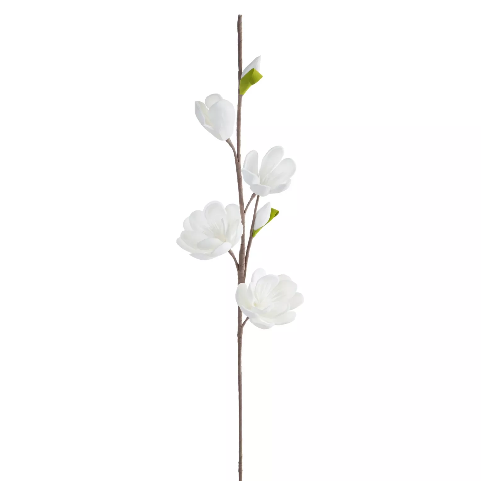 Kwiat sztuczny biały z plastycznej pianki foamiran 82 cm