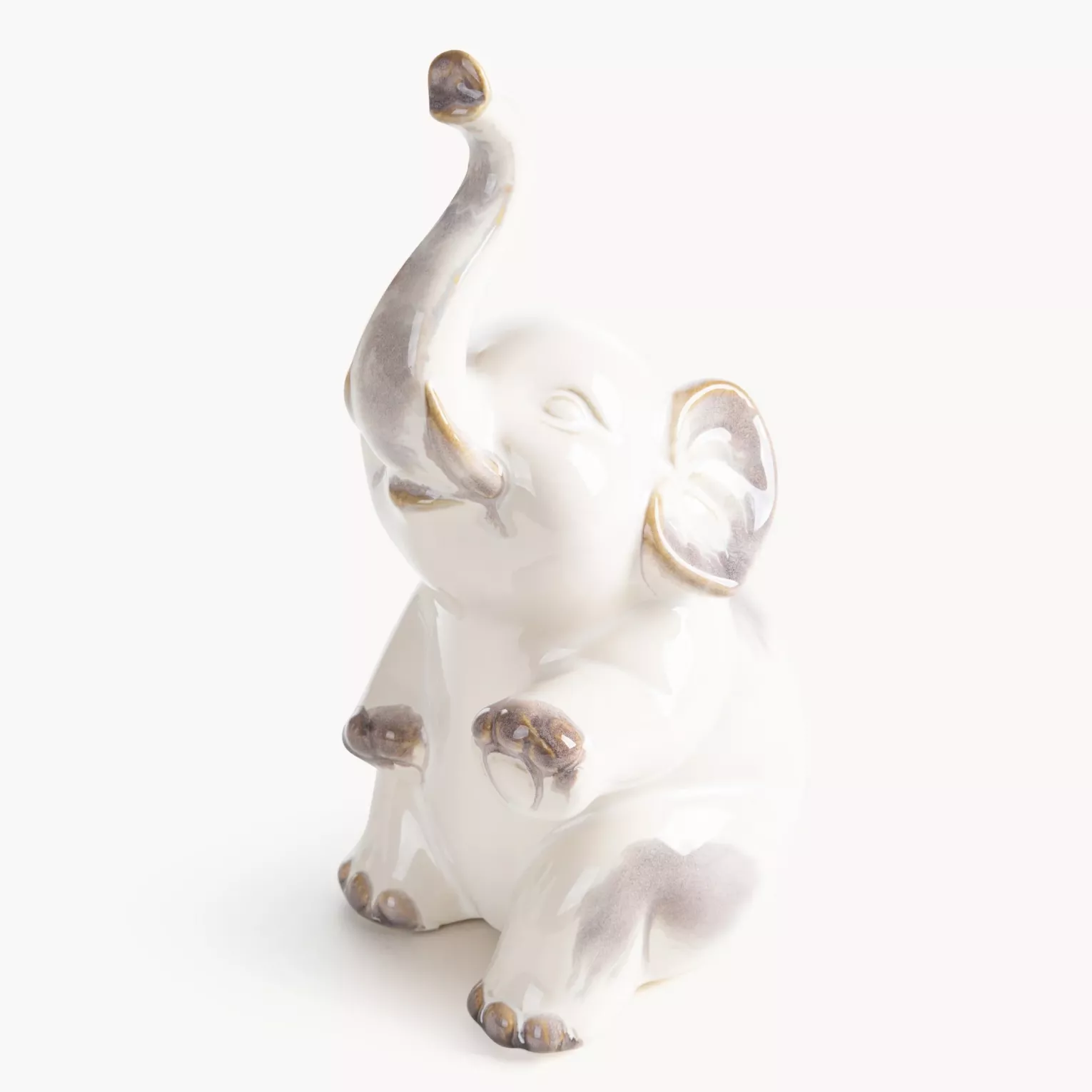 Figurka dekoracyjna słoń kremowa 13x9x23 cm AVANI