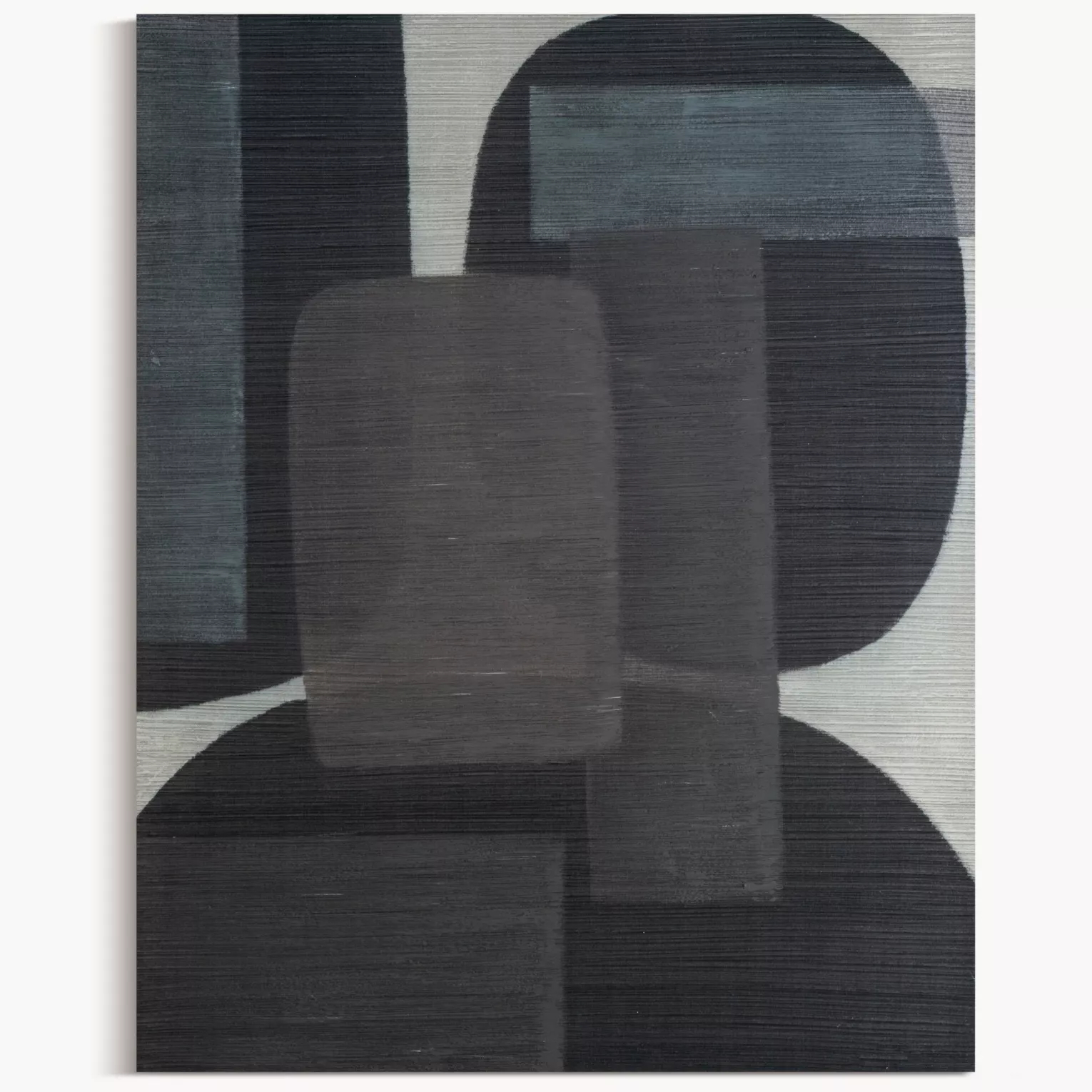 Obraz abstrakcja czarno, brązowy ręcznie malowany na płótnie 80x100 cm