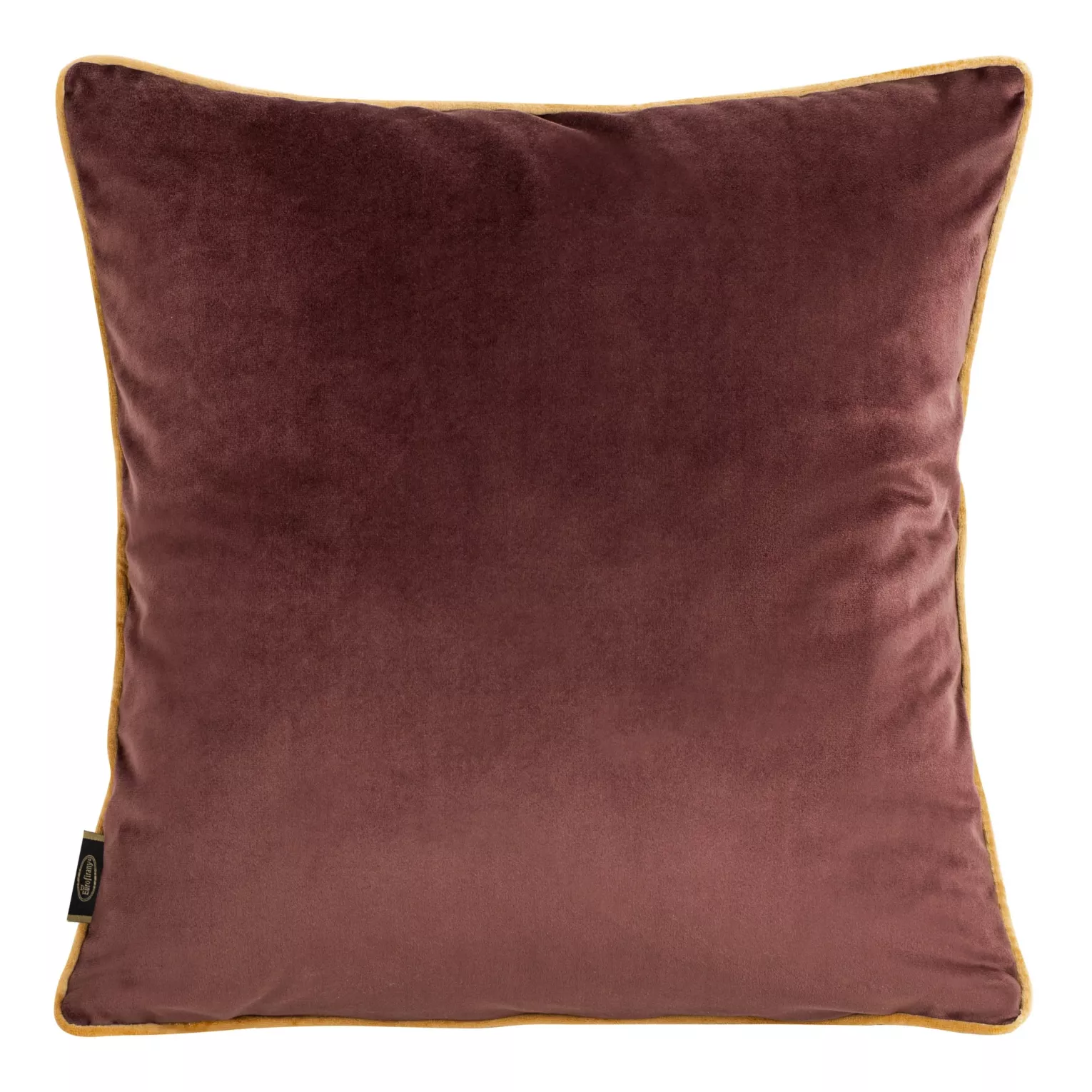 Poszewka na poduszkę 45x45 cm welwetowa, bordowa z kontrastującą wypustką VELVET 56 Eurofirany Premium