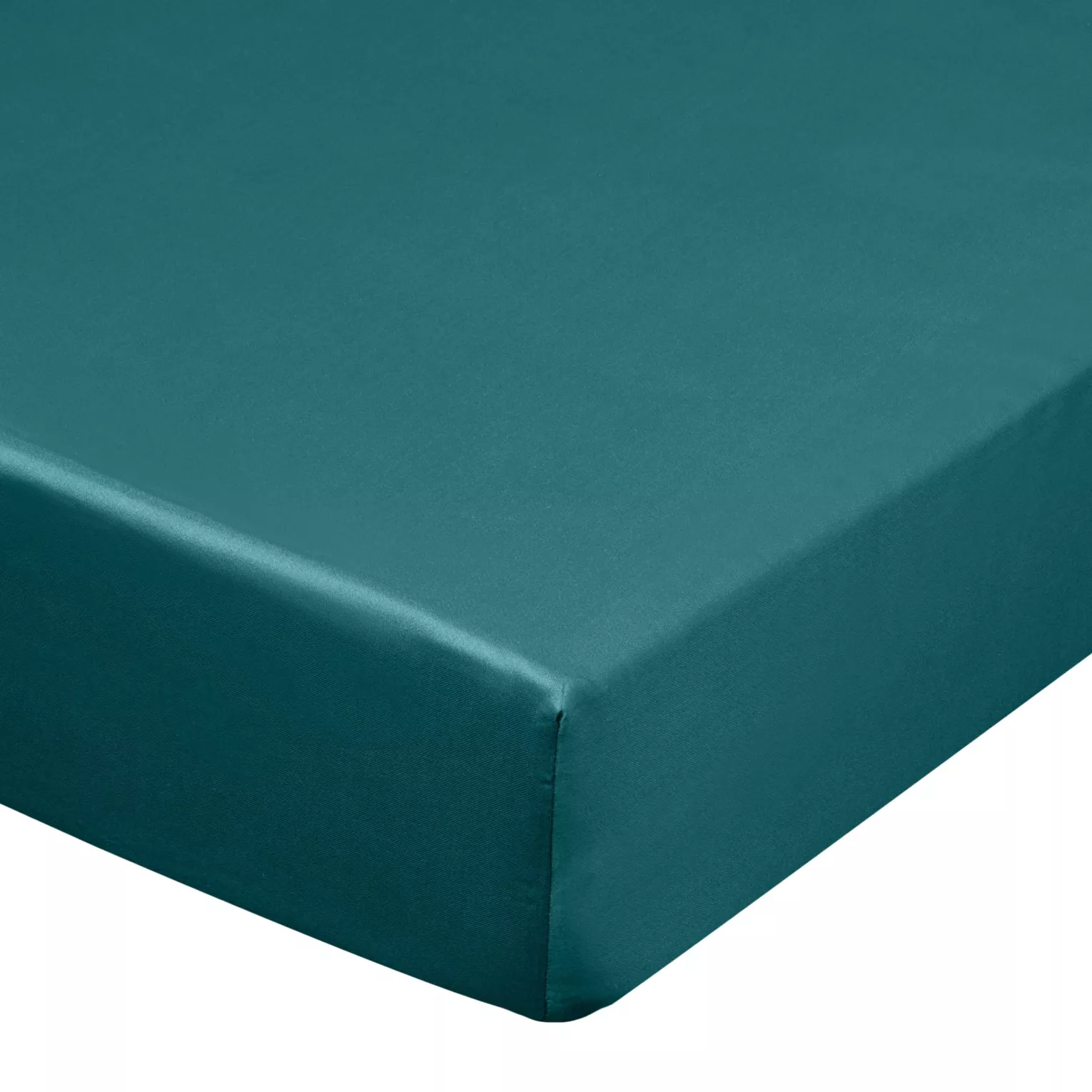 Prześcieradło z gumką 140x200 cm z satyny bawełnianej kolor turkusowy 125 g/m2 DINA Diva Line