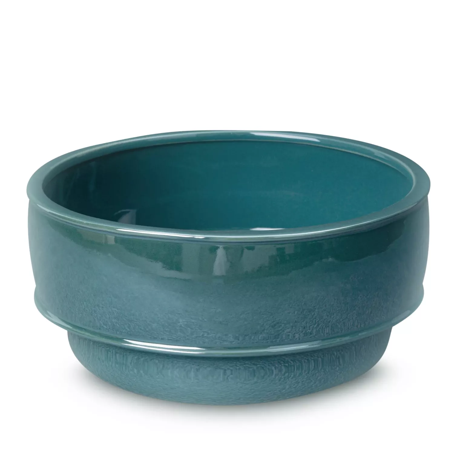 Misa ceramiczna dekoracyjna turkusowa  z perłowym połyskiem średnica 20x10 cm SIMONA