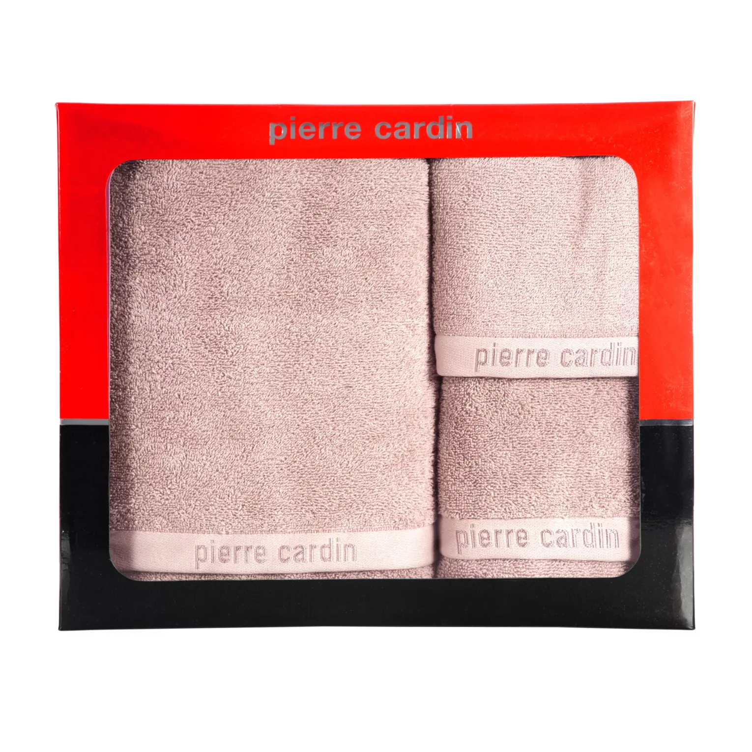 Zestaw ręczników bawełnianych na prezent 3 szt kolor pudrowy róż 430 g/m2 EVI Pierre Cardin