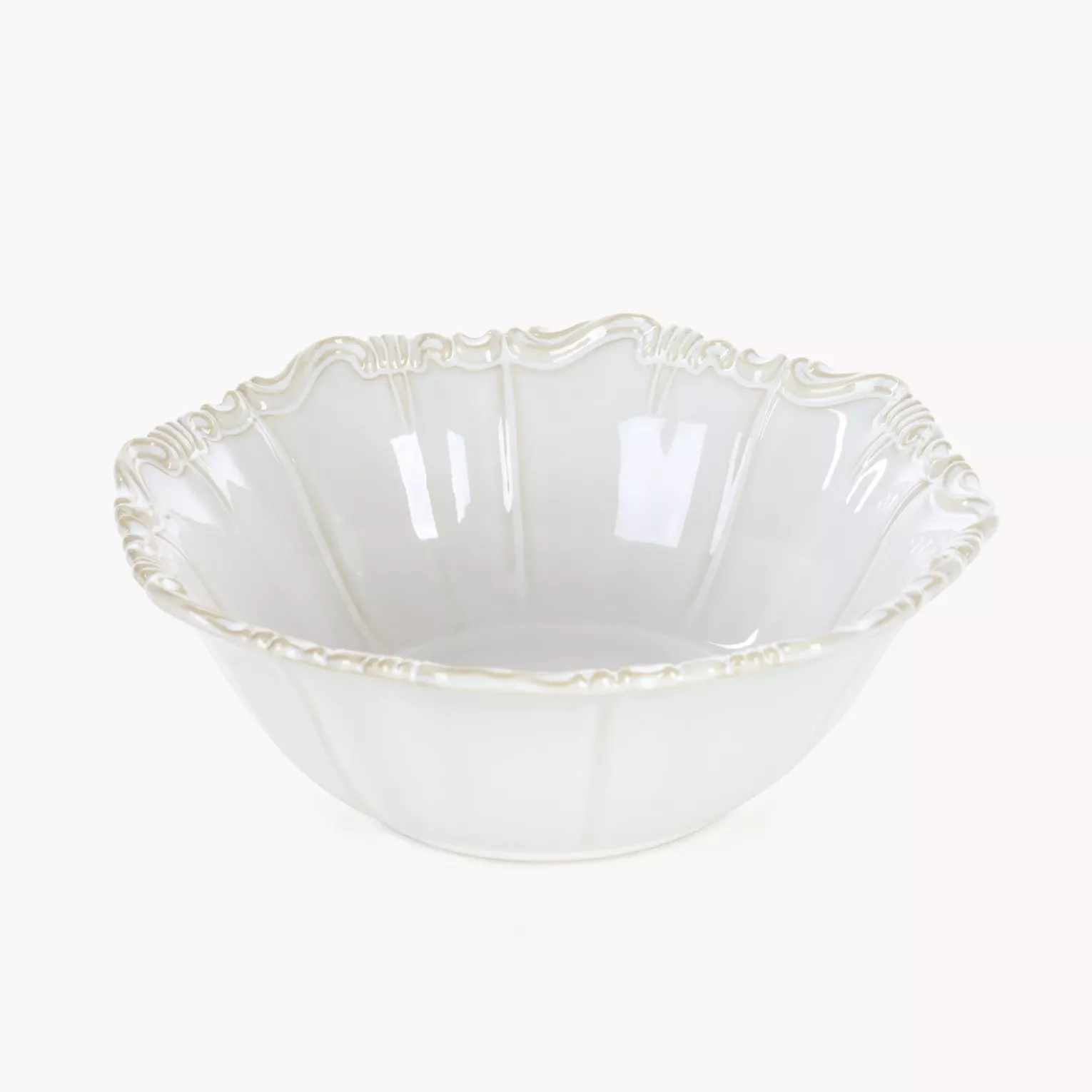 Misa ceramiczna kremowa dekoracyjna 23x23x8 cm ARLETA - kolekcja FOREST SUMMER