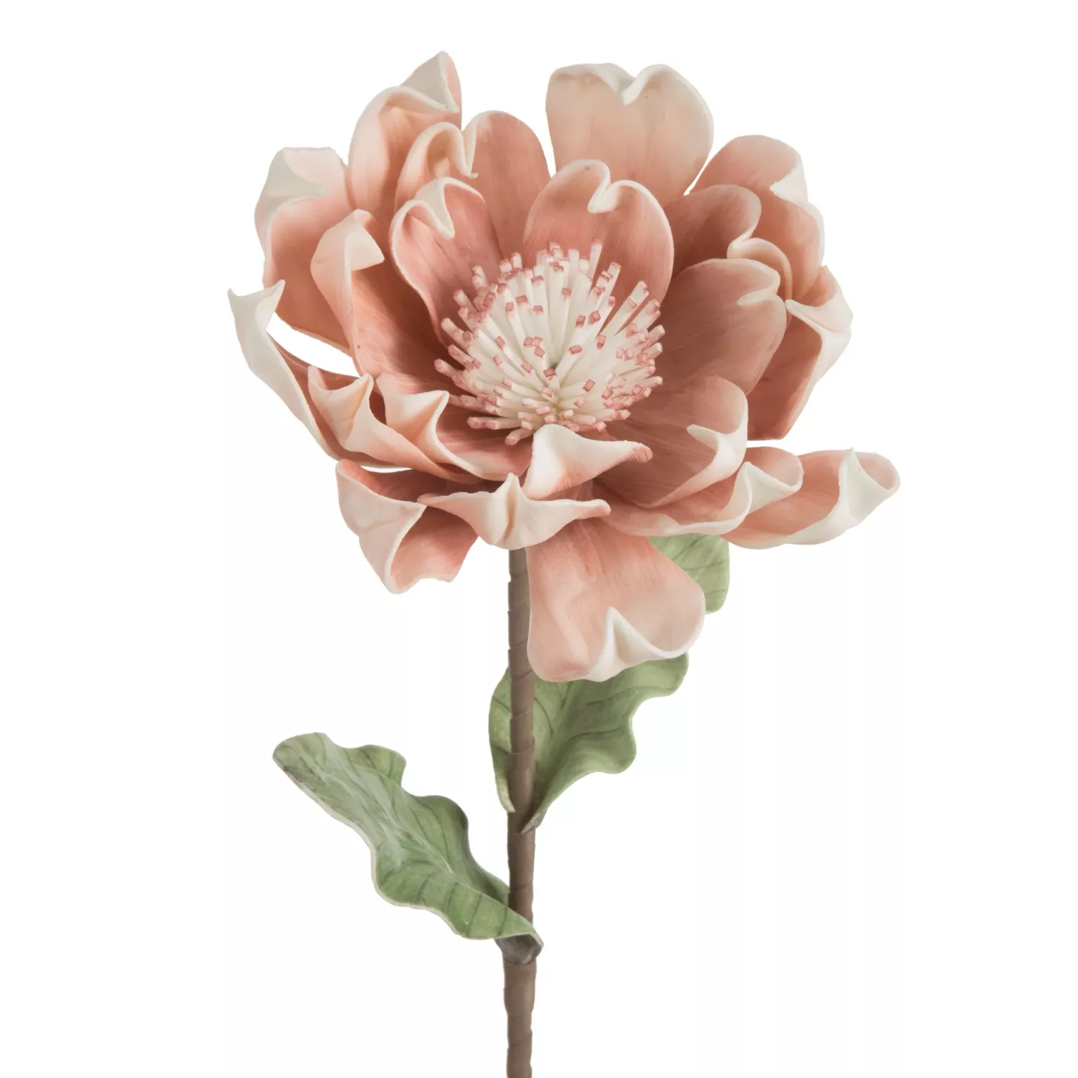 Kwiat sztuczny jasnoróżowy z plastycznej pianki foamiran 68 cm