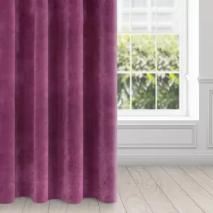 Zasłona fioletowa z ekskluzywnego aksamitnego welwetu 290 g/m2 140x250 cm 10 szt. przelotek  VILLA