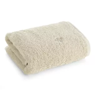Ręcznik do rąk 30x50 cm bawełniany kolor beżowy z haftem drobnych kwiatów BLOOM