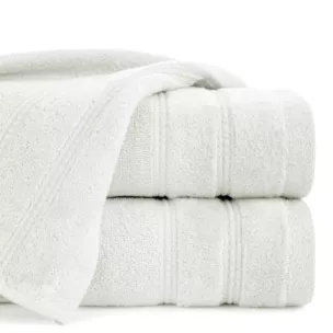 Ręcznik do rąk 30x50 cm bawełniany kolor kremowy zdobiony błyszczącymi paseczkami 500 g/m2 GLORY 4