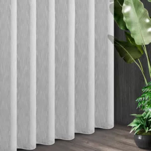 Tkanina firanowa, matowa, półprzezroczysta, z efektem deszczyku