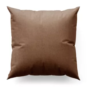Poszewka szyta jasnobrązowa z miękkiej w dotyku tkaniny szenilowej