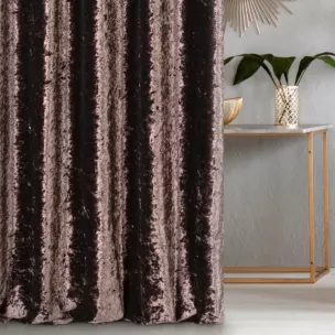 Tkanina zasłonowa, gruba, welwetowa, z połyskiem i efektem gniecenia z kolekcji Pierre Cardin