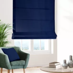 Roleta rzymska ciemnogranatowa z miękkiej tkaniny welwetowej
