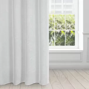 Firana biała w stylu eko z gładkiej etaminy półtransparentna 140x250 cm przelotka LEXY