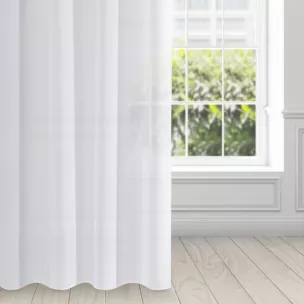 Firana biała z gładkiej etaminy 140x250 cm przelotka ESIM