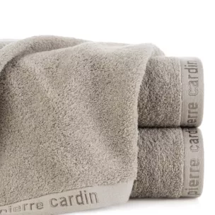 Ręcznik do rąk 30x50 cm bawełniany kolor ciemnobeżowy z żakardową bordiurą 430 g/m2 EVI Pierre Cardin