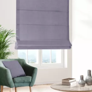 Roleta rzymska DORA - HIT liliowa z miękkiej tkaniny o welurowej strukturze