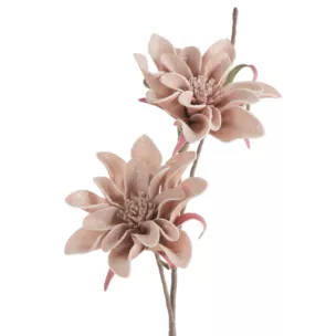 Kwiat sztuczny różowy z plastycznej pianki foamiran 70 cm