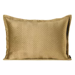 Poszewka na poduszkę 50x70 cm welwetowa, miodowa pikowana w jodełkę metodą hot press SOFIA Eurofirany Premium