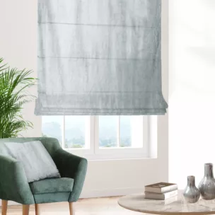 Roleta rzymska SAFARI szara z miękkiej welwetowej tkaniny z połyskiem