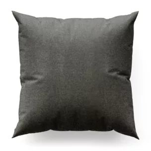 Poszewka szyta stalowa o naturalnym charakterze, z widocznym, ozdobnym splotem