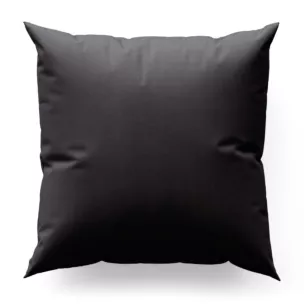Poszewka szyta ciemnografitowa z gładkiej tkaniny zaciemniającej typu dimout wykończona obciążnikiem
